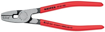 Aderendhülsenzange L.180mm 0 5-6 0 (AWG 20-10) mm² pol.Ku.-Überzug KNIPEX