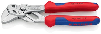 Zangenschlüssel L.150mm Spann-W.27mm verchr.Mehrkomp.-Hülle KNIPEX
