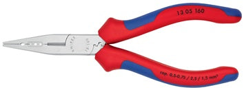 Verdrahtungszange L.160mm 0 5-0 75/1 5/2 5 mm² verchr.Mehrkomp.-Hüllen KNIPEX