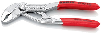 Wasserpumpenzange Cobra® L.125mm Spann-W.27mm verchr.Ku.-Überzug KNIPEX