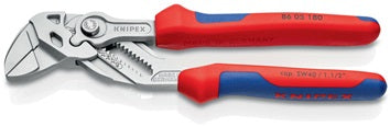Zangenschlüssel L.180mm Spann-W.40mm verchr.Mehrkomp.-Hülle KNIPEX