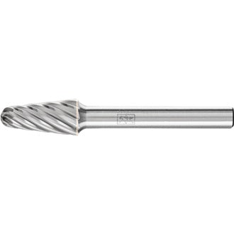 Frässtift KEL D.10mm Kopf-L.20mm Schaft-D.6mm HM Verz.INOX PFERD