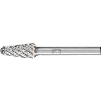 Frässtift KEL D.10mm Kopf-L.20mm Schaft-D.6mm HM Verz.STEEL PFERD