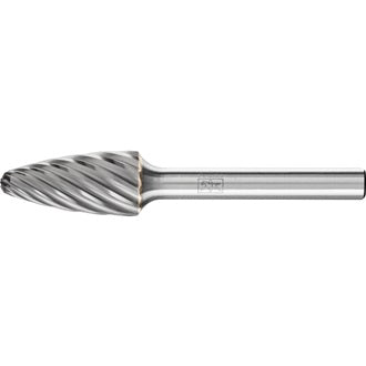 Frässtift RBF D.12mm Kopf-L.25mm Schaft-D.6mm HM Verz.INOX PFERD