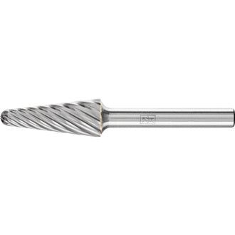 Frässtift KEL D.12mm Kopf-L.30mm Schaft-D.6mm HM Verz.INOX PFERD