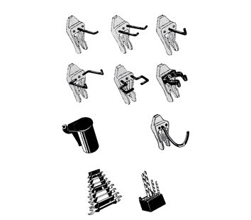 Werkzeughaken-Mixset 53tlg. f.Art.Nr.795605 795584 795698-699 Clip Mix 53