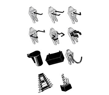 Werkzeughaken-Mixset 84tlg. f.Art.Nr.795605 795584 795698-699 Clip Mix 84