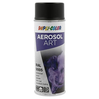 Buntlackspray AEROSOL Art tiefschwarz seidenmatt RAL 9005 400ml Spraydose