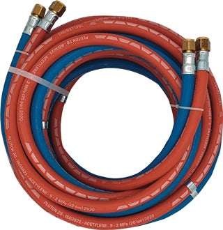 Autogengasschlauch L.15m ID 6/9mm Wandst.5/3 5mm blau/rot