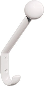 Garderobenhaken 477.90.080 einfach A.116mm PA 99 reinweiß H.172mm HEWI