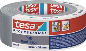 Gewebeband Duct Tape PRO 74613 mattsilber L.50m B.50mm TESA