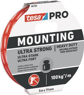 Montageband Mounting PRO Ultra Strong 66792 weiß L.5m B.19mm TESA