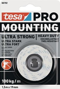 Montageband Mounting PRO Ultra Strong 66792 weiß L.1 5m B.19mm TESA