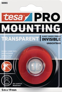 Montageband Mounting PRO Transparent 66965 transp.L.5m B.19mm TESA