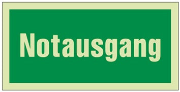 Rettungszeichen BGV A8 L297xB148mm Notausgang grün/weiß Ku.
