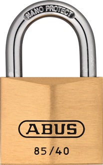 Zylindervorhangschloss 85/40 gl Schlosskörper-B.40mm MS gl.0709 ABUS