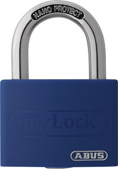 Zylindervorhangschloss T65AL/40 blau Lock-Tag Schlossk.-B.43mm Alu.versch.-schl.