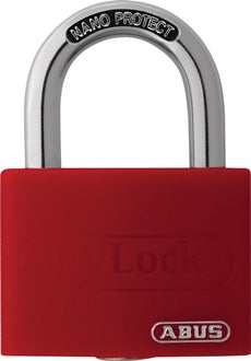 Zylindervorhangschloss T65AL/40 rot Lock-Tag Schlossk.-B.43mm Alu.versch.-schl.