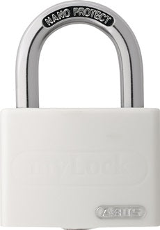 Zylindervorhangschloss T65AL/40 weiß Lock-Tag Schlossk.-B.43mm Alu.versch.-schl.