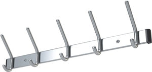 Wandgarderobe Alu.F1 naturf.9 Hut-/9 Mantelh.L.1300mm Hakenabstand 150mm