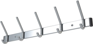 Wandgarderobe Alu.F1 naturf.9 Hut-/9 Mantelh.L.1300mm Hakenabstand 150mm