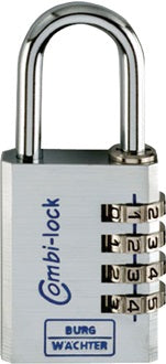 Zahlenvorhangschloss Combi Lock 90 Chromo Schlosskörper-B.30mm Alu.Zahlenroll.3