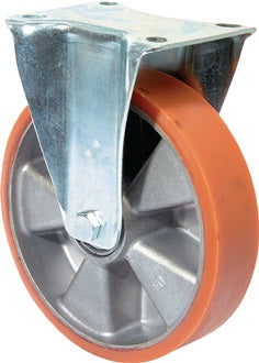Bockrolle 160mm 600kg Guß-PUR 138x110mm Alu.BS ROLLEN