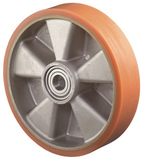 Ersatzrad D.125mm Trgf.450kg Guß-PU Achs-D.20mm Nabenl.60mm BS ROLLEN