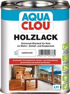 Holzlack L11 farblos seidenmatt 750 ml Dose CLOU