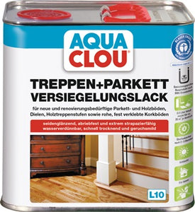 Treppen-/Parkettversiegelungslack L10 farblos seidenglanz 2 5l Dose CLOU