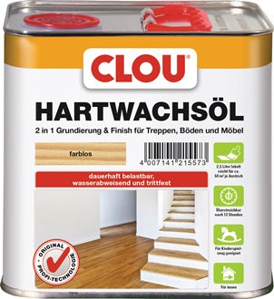 Hartwachs-Öl flüssig farblos 2 5l Dose CLOU