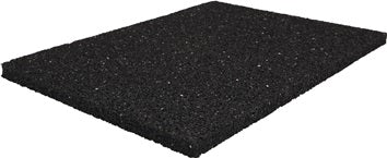 Bautenschutzmatte B.1 25m L.10m D.10mm schwarz Granulatgummi