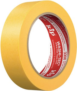 Abdeckband 3308 WASHI-TEC®Premium Plus Goldkrepp® glatt gelb L.50m B.18mm Rl.KIP