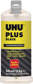 2K-Epoxidklebstoff PLUS BLACK 53g schwarz Doppelkart.UHU