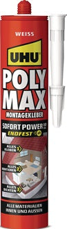 Kleb- u.Dichtstoff POLY MAX 10 SEK SOFORT POWER weiß 425g Kartusche UHU