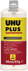 2K-Epoxidharzklebstoff PLUS SOFORTFEST 57g farblos Doppelkart.UHU