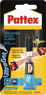 Sekundenkleber Ultra Gel 3g farblos Tube PATTEX