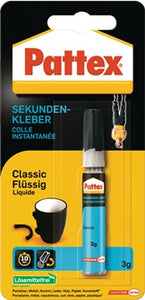 Sekundenkleber flüssig 3g farblos Tube PATTEX