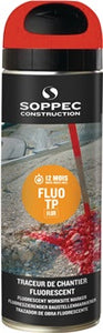 Baustellenmarkierspray FLUO TP leuchtrot 500 ml Spraydose SOPPEC