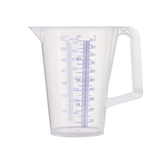 Messbecher 1l blau bedruckte Skala PP PRESSOL