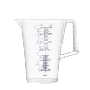 Messbecher 3l blau bedruckte Skala PP PRESSOL