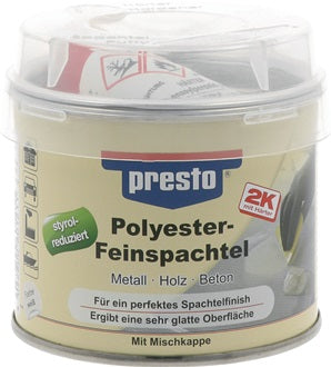 2K-Feinspachtel prestolith® weiß Härter rot 250g Dose PRESTO