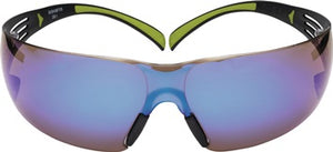 Schutzbrille SecureFit-SF400 EN 166 EN 172 Bügel schwarz grün Scheiben blau PC