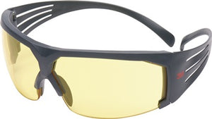 Schutzbrille SecureFit™-SF600 EN 166 Bügel grau Scheibe gelb PC 3M