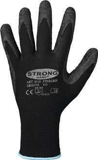 Handschuhe Finegrip Gr.6 schwarz EN 388 PSA II Nyl.m.Schrumpf-Latex STRONGHAND