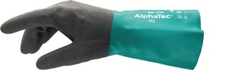 Chemiehandschuh AlphaTec 58-430 Gr.10 grün/grau EN 388 EN 374 EN 1149 Kat.III
