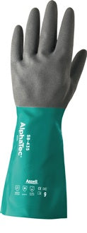 Chemiehandschuh AlphaTec 58-435 Gr.10 grün/grau EN 388 EN 374 EN 1149 Kat.III