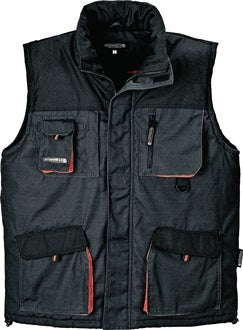 Weste Gr.L dunkelgrau/schwarz/orange TERRATREND