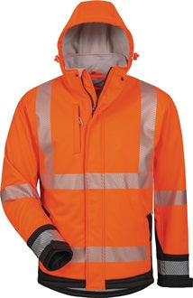 Warnschutz-Softshelljacke Lukas Gr.XL orange/schwarz ELYSEE