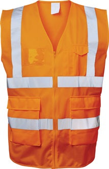 Warnweste EWALD Gr.XL orange EN ISO 20471 Kl.EN ISO 13688 SAFESTYLE